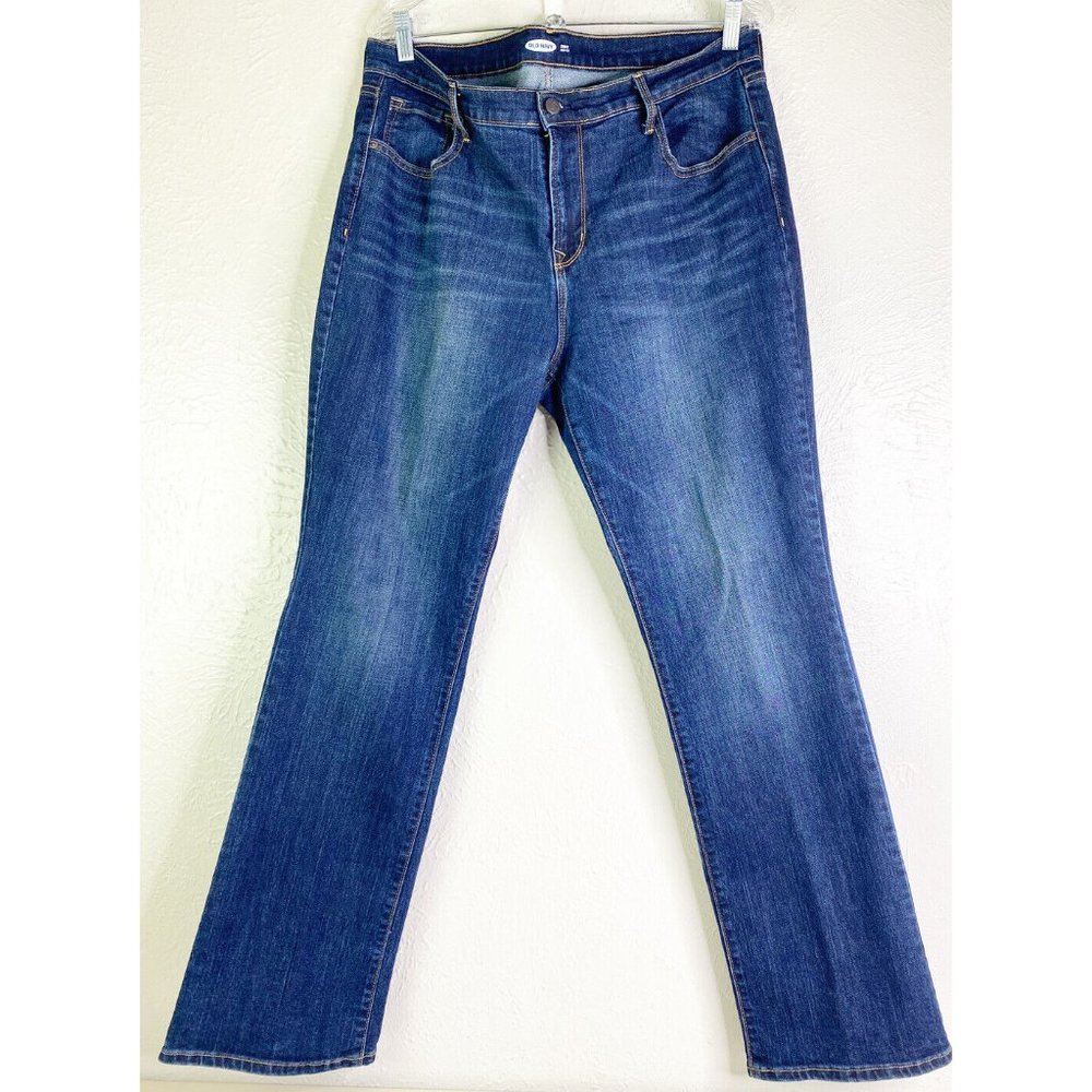 Old Navy Size 16 (Actual 38x31) Curvy Dark Wash Bootcut Jeans EUC